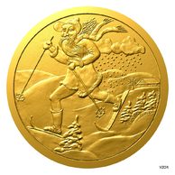 Zlatá půluncová medaile Strážci českých hor - Orlické hory a Rampušák proof (ČM 2021) 