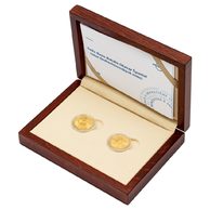 Sada dvou dukátů Otakar Španiel - autor československých mincí stand