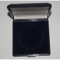 Modrá plastová etue 6 x 6cm - průměr 44mm 