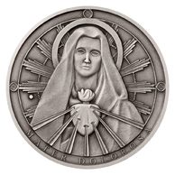 Stříbrná medaile Panna Marie Sedmibolestná - Proroctví Simeona v chrámu SK standard/patina (ČM 2021)
