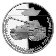 Stříbrná mince Obrněná technika - PzKpfw V Panther proof (ČM 2023) 
