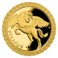 Zlatá mince Bájní tvorové - Pegas proof (ČM 2022)