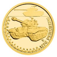 Zlatá mince Obrněná technika - M26 Pershing proof (ČM 2024)