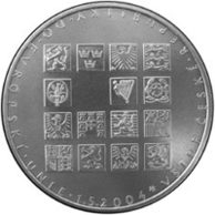 Stříbrná mince 200 Kč - Vstup České republiky do Evropské unie provedení standard (ČNB 2004)