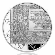 Stříbrná mince 500 Kč - 100. výročí Zahájení vydávání československých platidel proof (ČNB 2019)