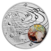Stříbrná mince Mléčná dráha - Pluto proof (ČM 2022)