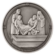 Stříbrná medaile Panna Marie Sedmibolestná - Pohřeb Ježíše SK standard/patina (ČM 2023) 