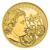 Zlatá půluncová mince Historie zlata - Poklady starověkého Řecka proof (ČM 2026)