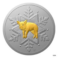 Stříbrná medaile Zlaté prasátko proof/selektivní pokov (ČM 2023)