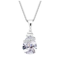 Stříbrný přívěsek Elegant s kubickou zirkonií Preciosa, krystal (5026 00)