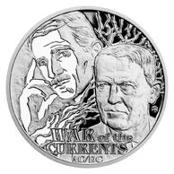 Stříbrná mince Nikola Tesla - Válka proudů proof (ČM 2023) 