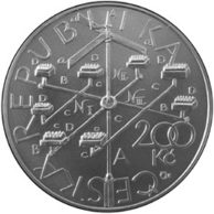 Stříbrná mince 200 Kč - 250. výročí sestrojení bleskosvodu Prokopem Divišem provedení proof (ČNB 2004)