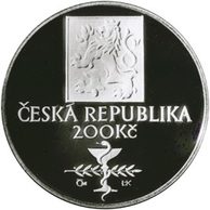 Stříbrná mince 200 Kč - 150. výročí narození Josefa Thomayera provedení proof (ČNB 2003)
