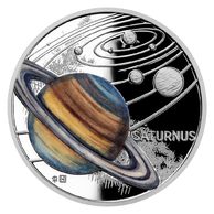 Stříbrná mince Sluneční soustava - Saturn  provedení proof (ČM 2021)          