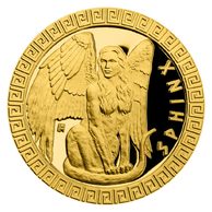 Zlatá mince Bájní tvorové - Sfinga proof (ČM 2022) 