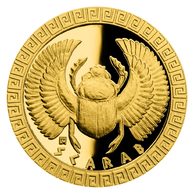 Zlatá mince Bájní tvorové - Skarabeus proof (ČM 2022)