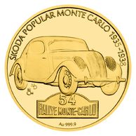 Zlatá mince ŠKODA - Popular Monte Carlo proof číslováno (ČM 2026) 
