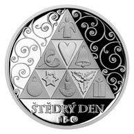 Stříbrná medaile Štědrý den proof (ČM 2019)