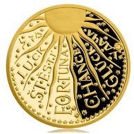 Zlatá medaile Štěstí proof (ČM 2020)