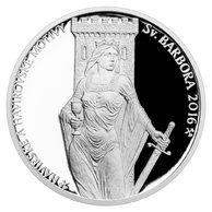 Sv. Barbora – postříbřená pamětní medaile pro smluvní zákazníky (2016)