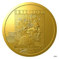 Zlatá půluncová medaile Max Švabinský proof (ČM 2023)  