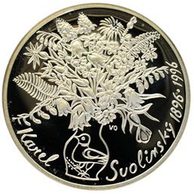 Stříbrná mince 200 Kč - 100. výročí narození Karla Svolinského provedení proof (ČNB 1996)