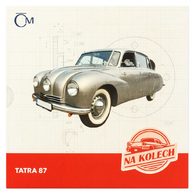 Stříbrná mince Na kolech - Osobní automobil Tatra 87 proof (ČM 2022)