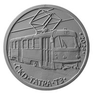 Stříbrná mince 500 Kč  trimetalová  - Tramvaj ČKD Tatra T3 proof (ČNB 2024)