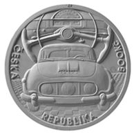 Stříbrná mince 500 Kč s hologramem - Osobní automobil Tatra 603 standard (ČNB 2023)