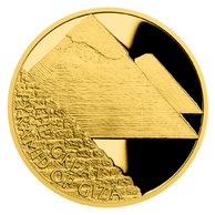 Zlatá mince Sedm divů starověkého světa - Egyptské pyramidy proof (ČM 2021)
