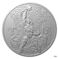 Stříbrná mince Bohové světa - Thór  standard (ČM 2022) 