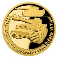 Zlatá mince Obrněná technika - PzKpfw VI Tiger proof (ČM 2022)   
