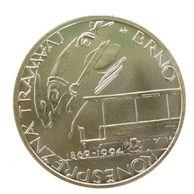 Stříbrná mince 200 Kč - 125. výročí zahájení provozu první koněspřežné městské tramvaje v Brně proof (ČNB 1994)