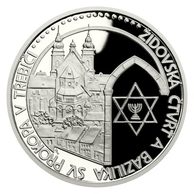 Platinová mince UNESCO - Třebíč - židovská čtvrť a bazilika sv. Prokopa proof (ČM 2019)   