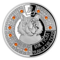Stříbrná mince Crystal Coin - Rok Tygra proof (ČM 2022)