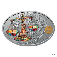 Stříbrná mince Znamení zvěrokruhu - Váhy proof (ČM 2021) 