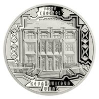 Platinová uncová mince Kubismus v české architektuře - Kovařovicova vila proof (ČM 2022) 