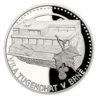 Platinová mince UNESCO - Brno - vila Tugendhat proof (ČM 2019)