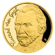 Zlatá půluncová mince Vincent van Gogh proof (ČM 2020) 