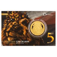 Zlatá uncová investiční mince Český lev proof číslovaný VÝROČÍ (ČM 2022)  