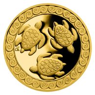 Zlatá medaile Želva - symbol dlouhověkosti proof (ČM 2021)