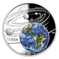 Stříbrná mince Sluneční soustava - Země provedení proof (ČM 2019)