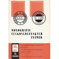 Monografie Československých známek 16. díl Popřevratová razítka 1918-1920