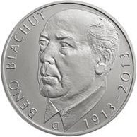 Stříbrná mince 500 Kč - 100. výročí narození Beno Blachuta provedení standard (ČNB 2013)