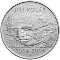 Stříbrná mince 500 Kč - 100. výročí narození Jiřího Koláře provedení standard (ČNB 2014)