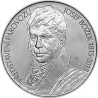 Stříbrná mince 200 Kč - 200. výročí představení parovozu Josefem Božkem provedení standard (ČNB 2015)