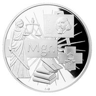 Stříbrná titulární medaile Mgr. provedení proof (ČM 2014)