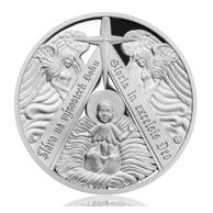 Stříbrná medaile Betlém - Ježíšek v jesličkách provedení proof (ČM 2015)