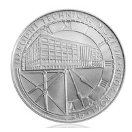 Stříbrná mince 200 Kč - 100. výročí založení Národního technického muzea proof (ČNB 2008)