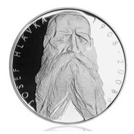 Stříbrná mince 200 Kč - 100. výročí úmrtí Josefa Hlávky provedení proof (ČNB 2008)